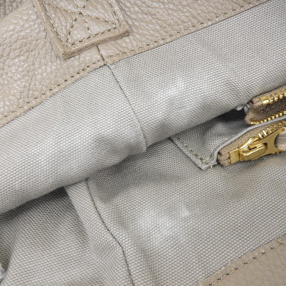 MARINEDAY マリンデイ 美品 シュリンクレザー ショルダーバッグ ワンショルダー レディース ベージュ ショルダーバッグ