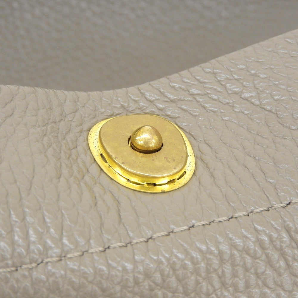Excellent Condition, Shrunken Leather Shoulder Bag, One Shoulder, Women's, Beige Shoulder Bag, Women's