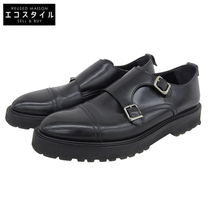WH ダブルエイチ ボカルーカーフ ダブルモンクシューズ 干場スペシャルモデル シューズ メンズ 黒 ブラック 8 WHS0300 シューズ 8