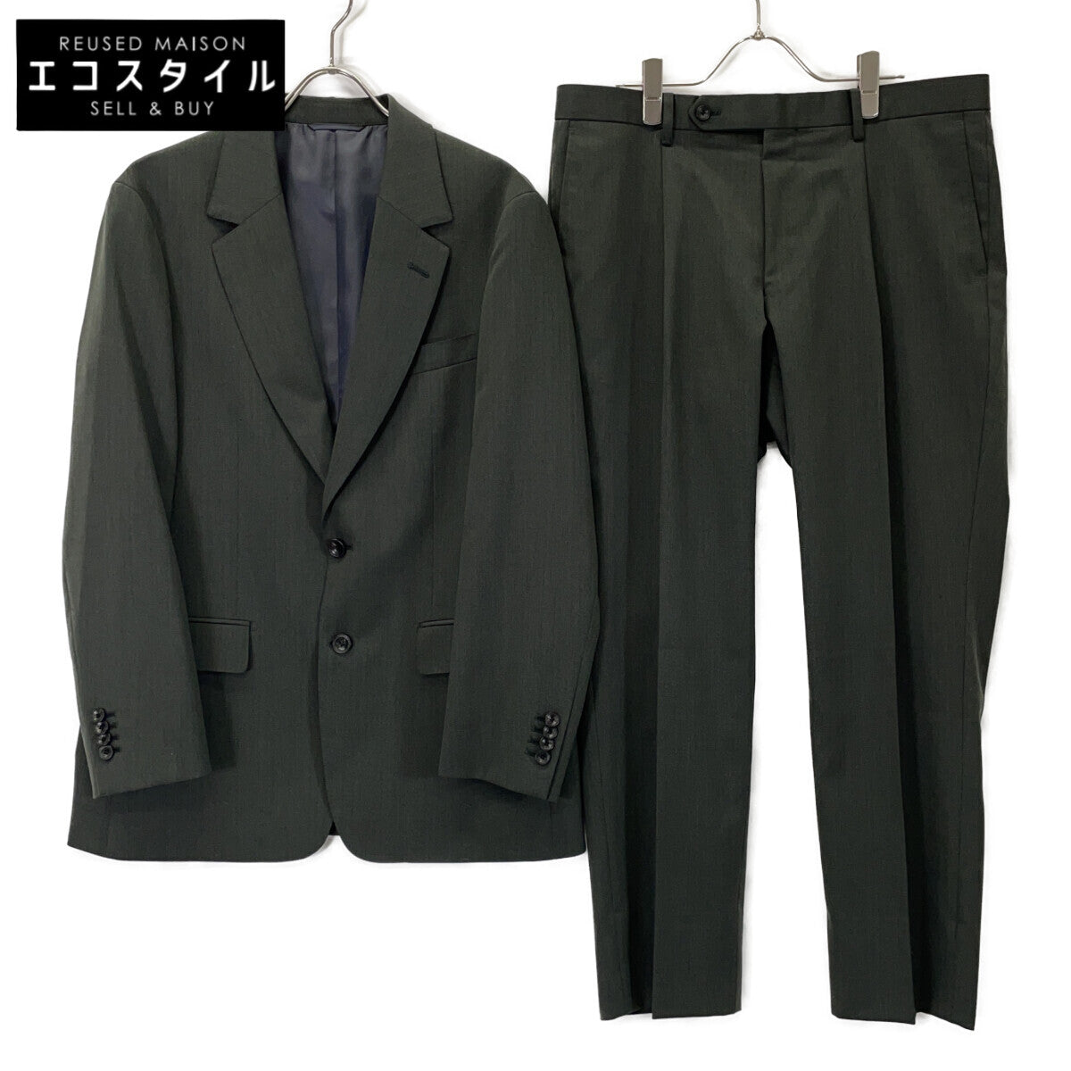 MOJK5105 Khaki Single-Breasted Two-Button Jacket L Men's