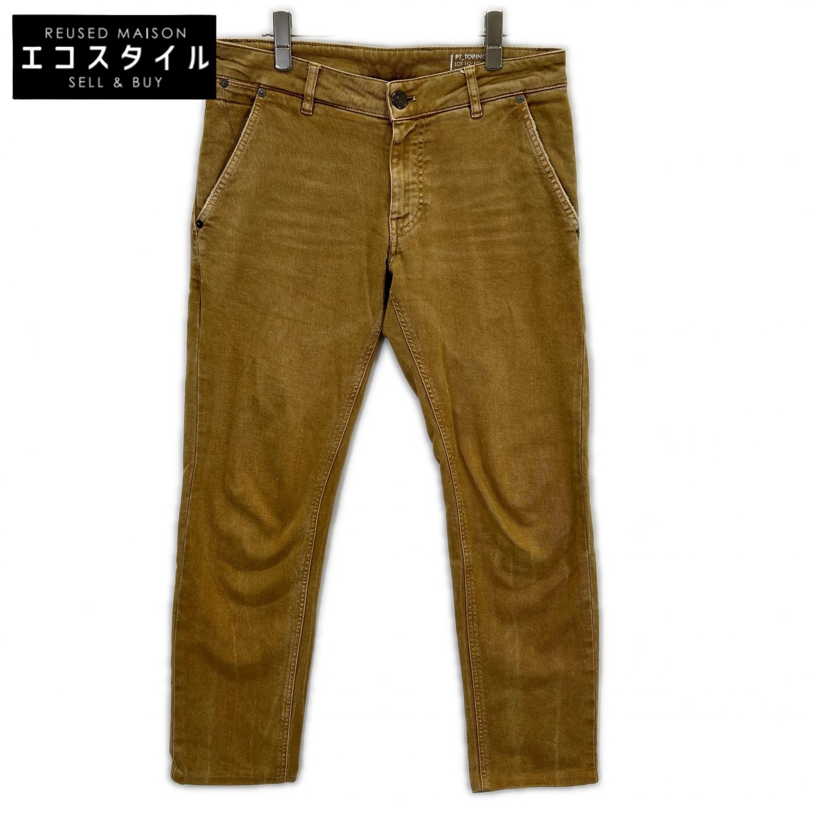 PT TORINO ピーティートリノ ×ﾄｩﾓﾛｰﾗﾝﾄﾞ GRUNGE ﾍﾞｰｼﾞｭ ﾃﾞﾆﾑﾊﾟﾝﾂ ボトムス 32