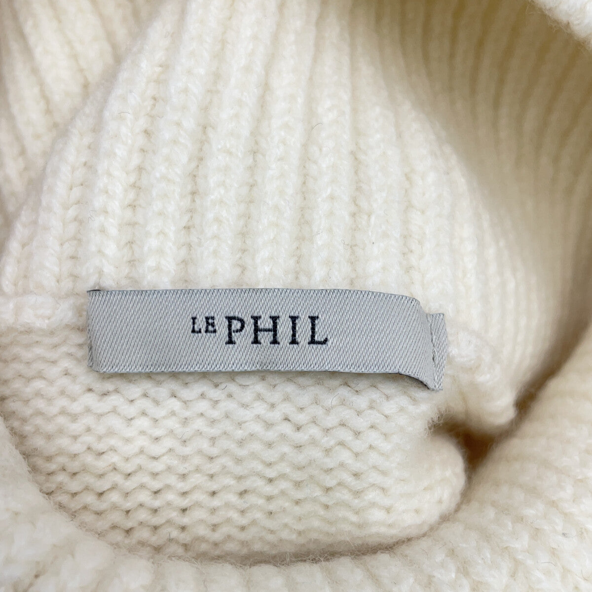 LE PHIL ル フィル 534-3270917 ホワイト 23年 ウールニット ロング ベスト ジレ ベスト