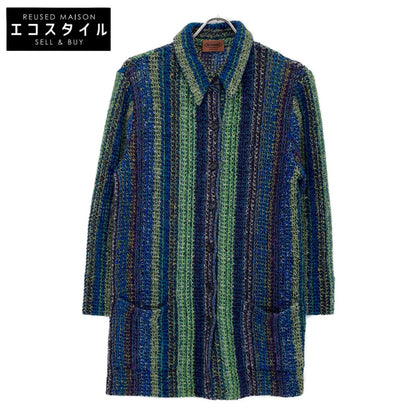 MISSONI Multi-color Green Wool x Mohair Knit Jacket