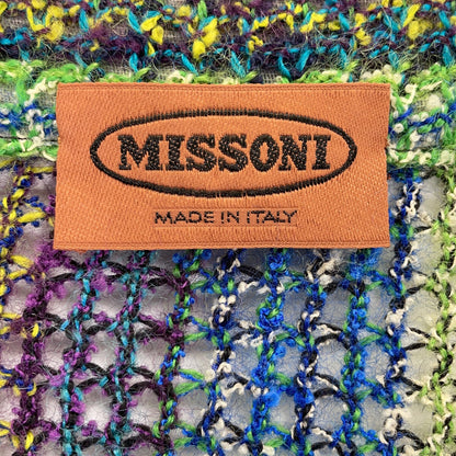 MISSONI Multi-color Green Wool x Mohair Knit Jacket