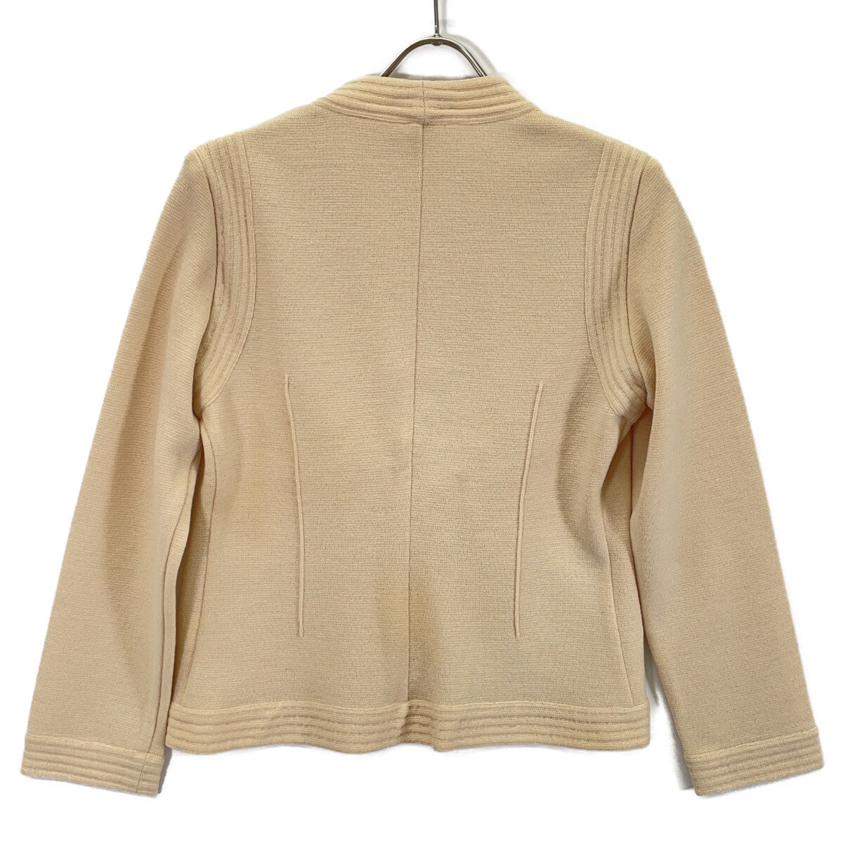 Beige Wool 1B Jacket Jacket 42 Ladies