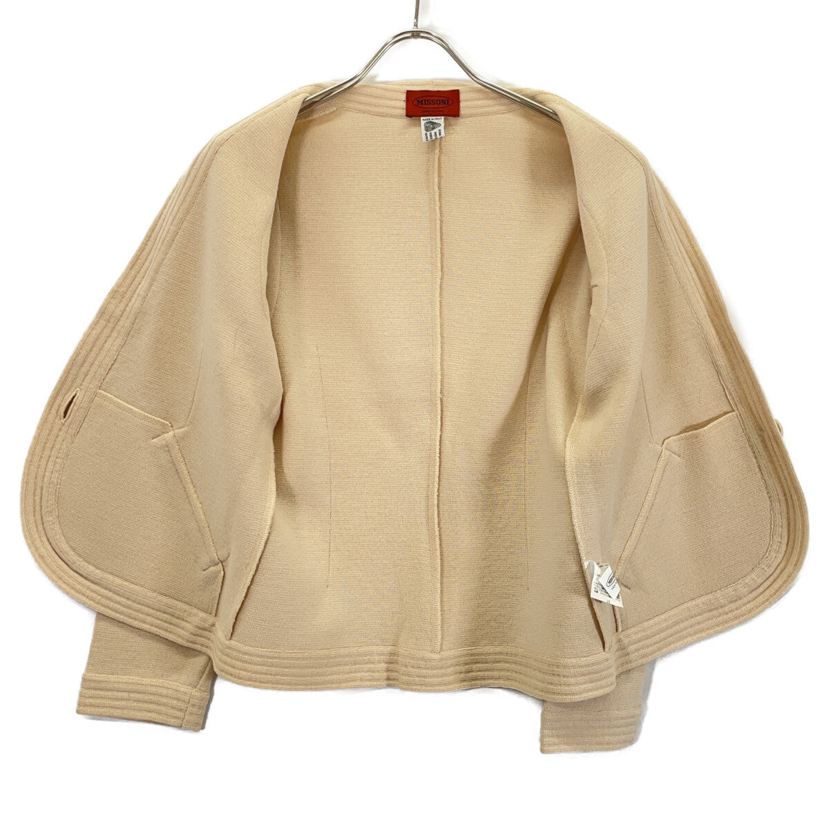 Beige Wool 1B Jacket Jacket 42 Ladies