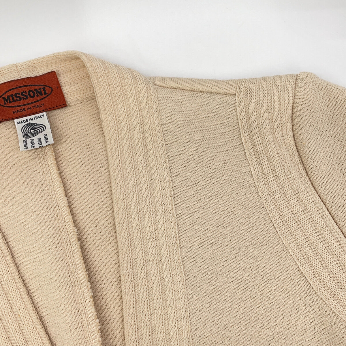 Beige Wool 1B Jacket Jacket 42 Ladies