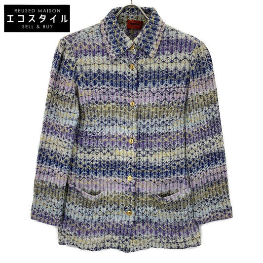 MISSONI ミッソーニ ブルー系 マルチカラー リネン ジャケット ジャケット