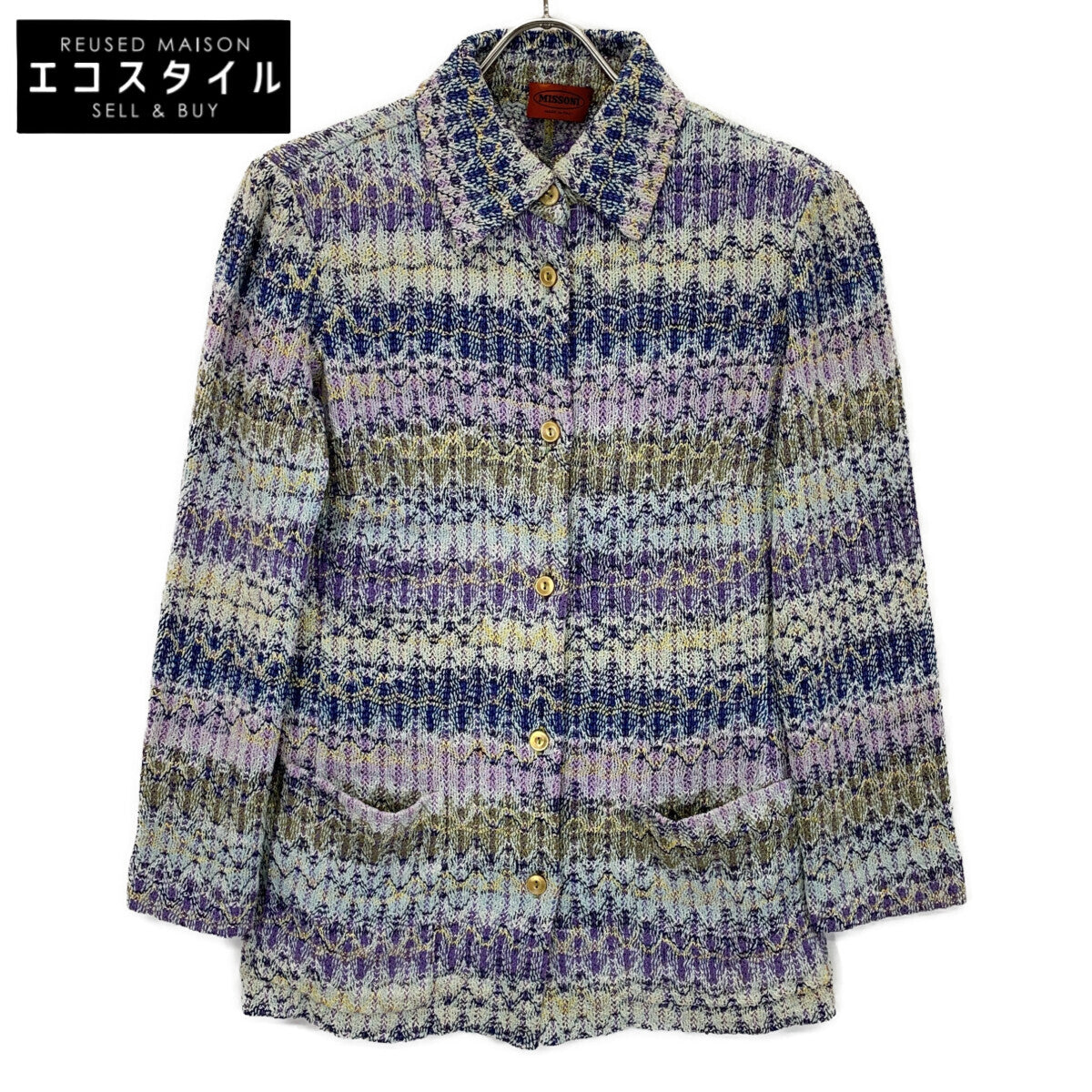 MISSONI ミッソーニ ブルー系 マルチカラー リネン ジャケット ジャケット