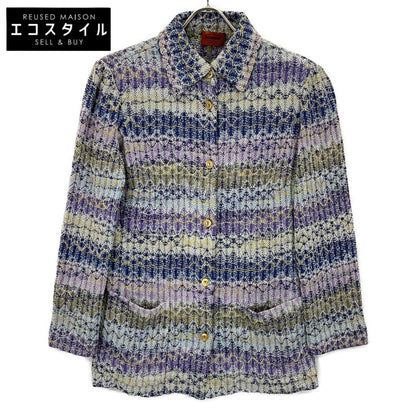 MISSONI ミッソーニ ブルー系 マルチカラー リネン ジャケット ジャケット