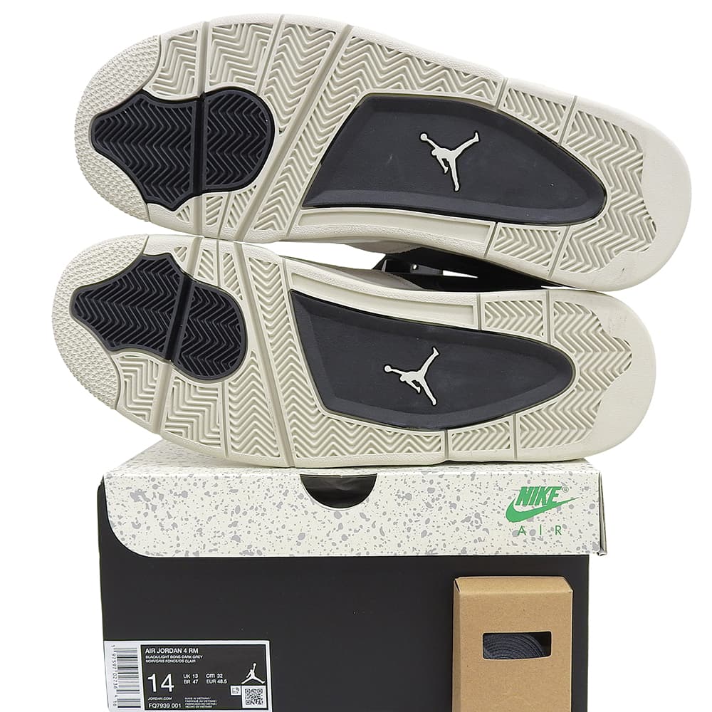 NIKE Air Jordan 4 RM Sneakers Shoes Men's Black/Light Bone Light Gray 32cm Shoes