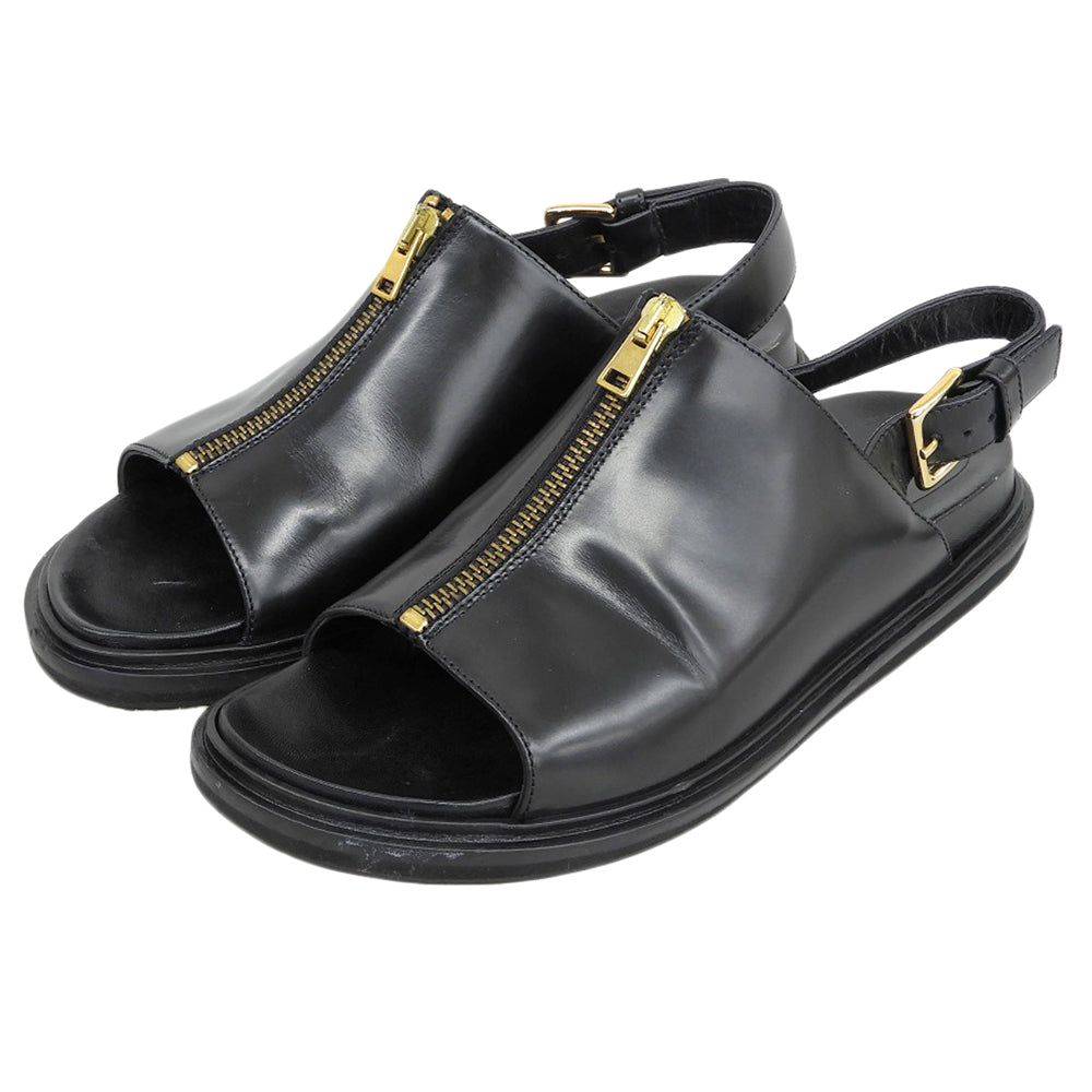 MARNI マルニ レザー シューズ レディース 黒 ブラック 36 FBMST11G01 LV542 00N99 シューズ 36