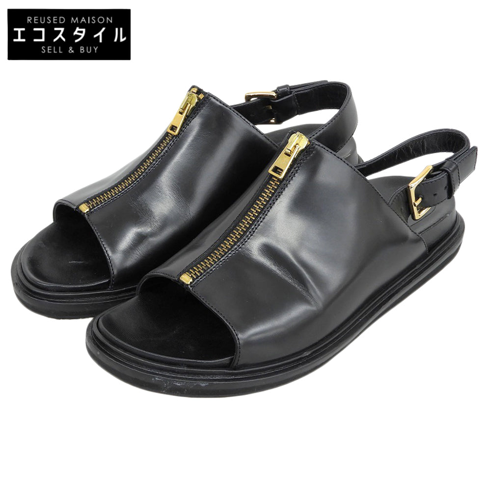 MARNI マルニ レザー シューズ レディース 黒 ブラック 36 FBMST11G01 LV542 00N99 シューズ 36