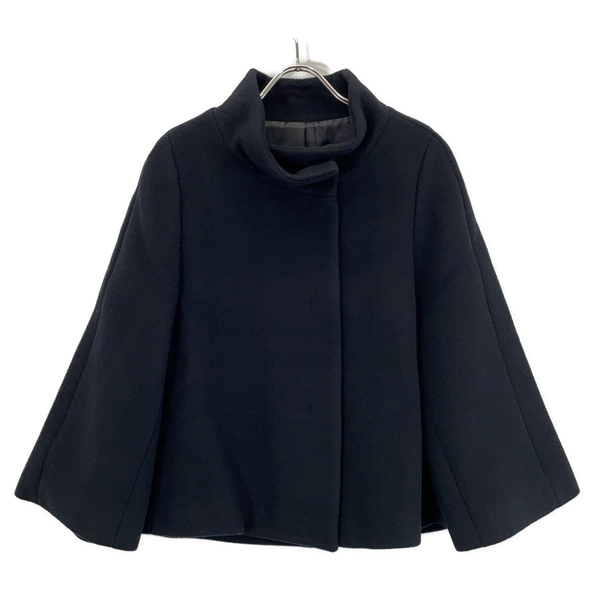 23 Black 10232717110 Wool Beaver Short Coat Coat 38 Women's