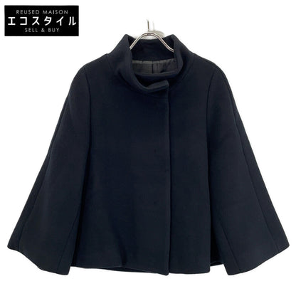 23 Black 10232717110 Wool Beaver Short Coat Coat 38 Women's