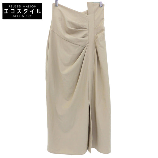 FRAY I.D Tuck Detail Asymmetric Straight Skirt Women's Beige 0 24SS Skirt 0