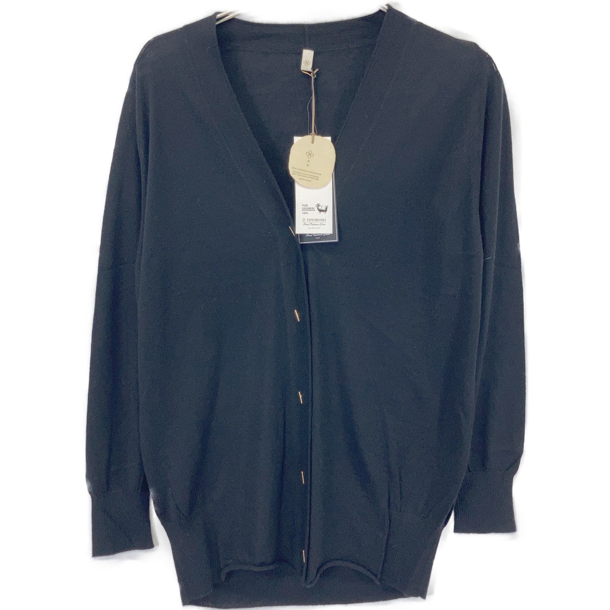 TOYOBOSHI Toyobo Itokoromo NAEBA Black 14ITAC6006 ALASHAN Cashmere Cardigan Top