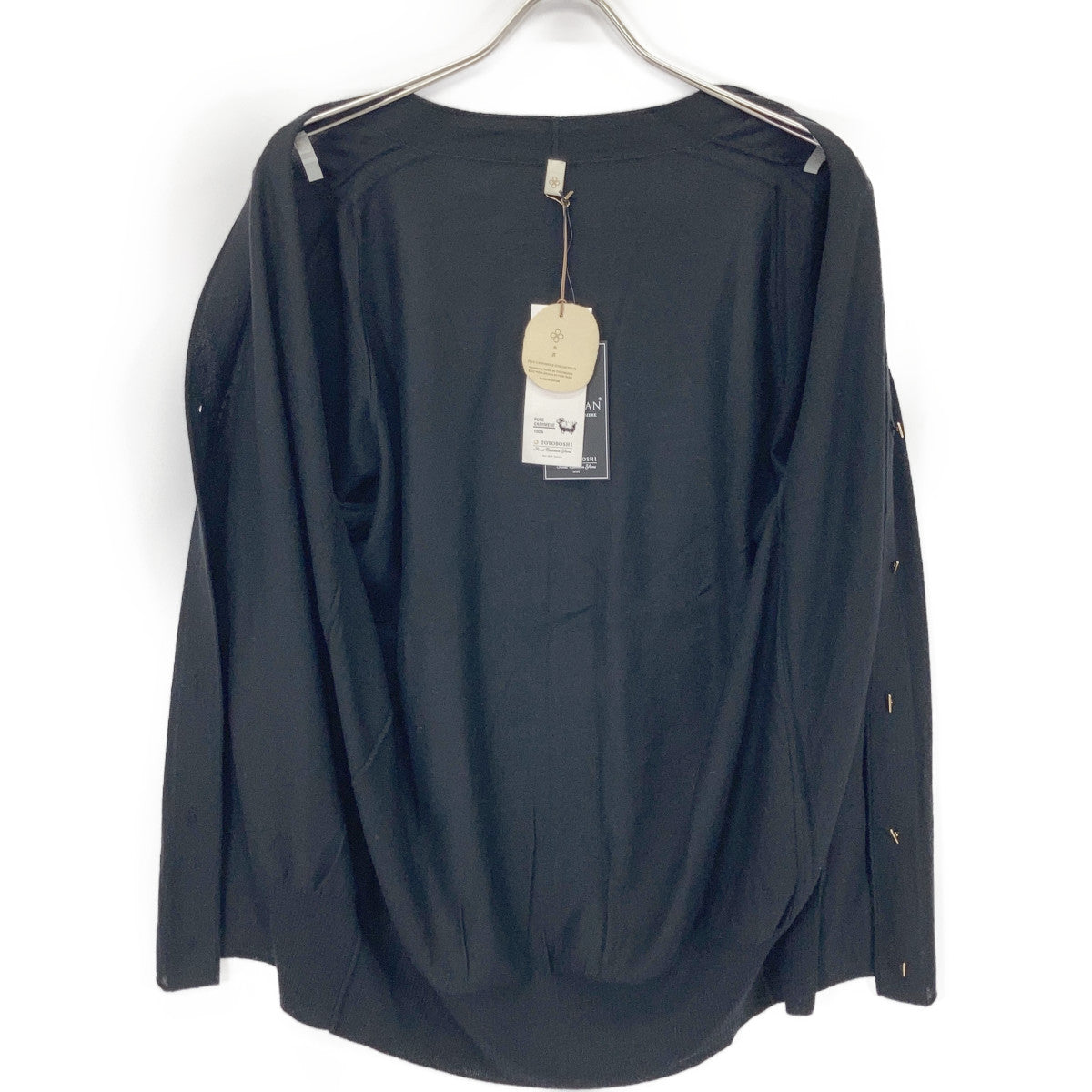 TOYOBOSHI Toyobo Itokoromo NAEBA Black 14ITAC6006 ALASHAN Cashmere Cardigan Top