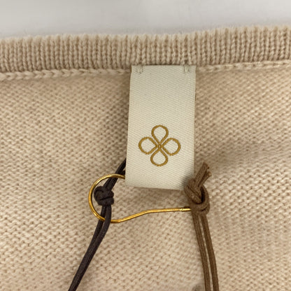 TOYOBOSHI Beige ASAYO 14ITBC0001 Baby Cashmere V-Neck Sweater Top