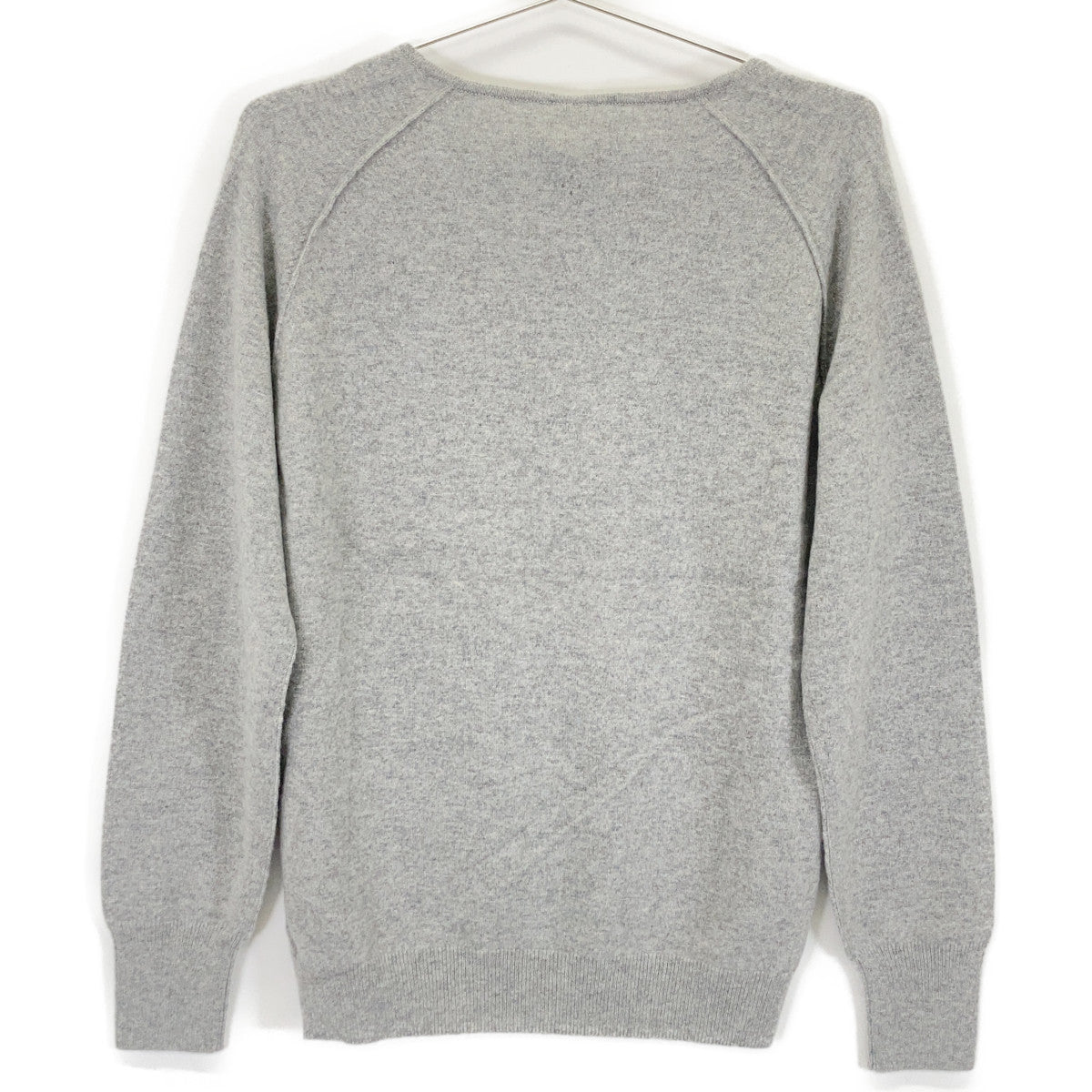 TOYOBOSHI TOYOBOSHI Gray ASAYO 14ITBC0001 Baby Cashmere V-neck Sweater Top