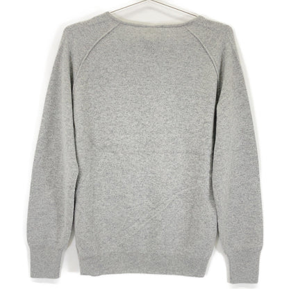 TOYOBOSHI TOYOBOSHI Gray ASAYO 14ITBC0001 Baby Cashmere V-neck Sweater Top