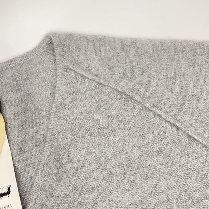 TOYOBOSHI TOYOBOSHI Gray ASAYO 14ITBC0001 Baby Cashmere V-neck Sweater Top
