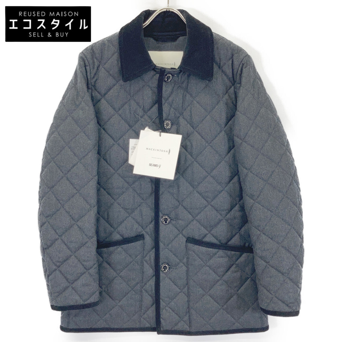 [BEAMS F Exclusive] G242QO1006EXQAC Black WAVERLY Quilted Jacket Jacket 34 Men's