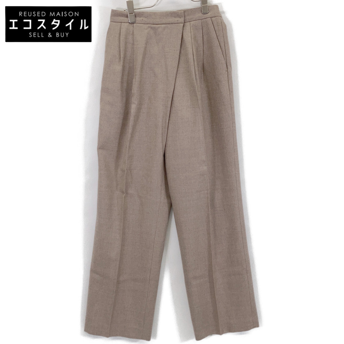BEIGE ベイジ ベージュ ウール100 2プリーツ スラックスパンツ ボトムス