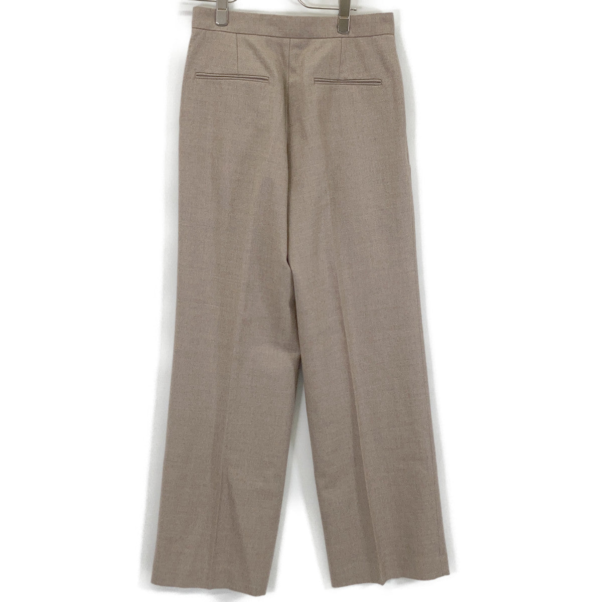 BEIGE ベイジ ベージュ ウール100 2プリーツ スラックスパンツ ボトムス