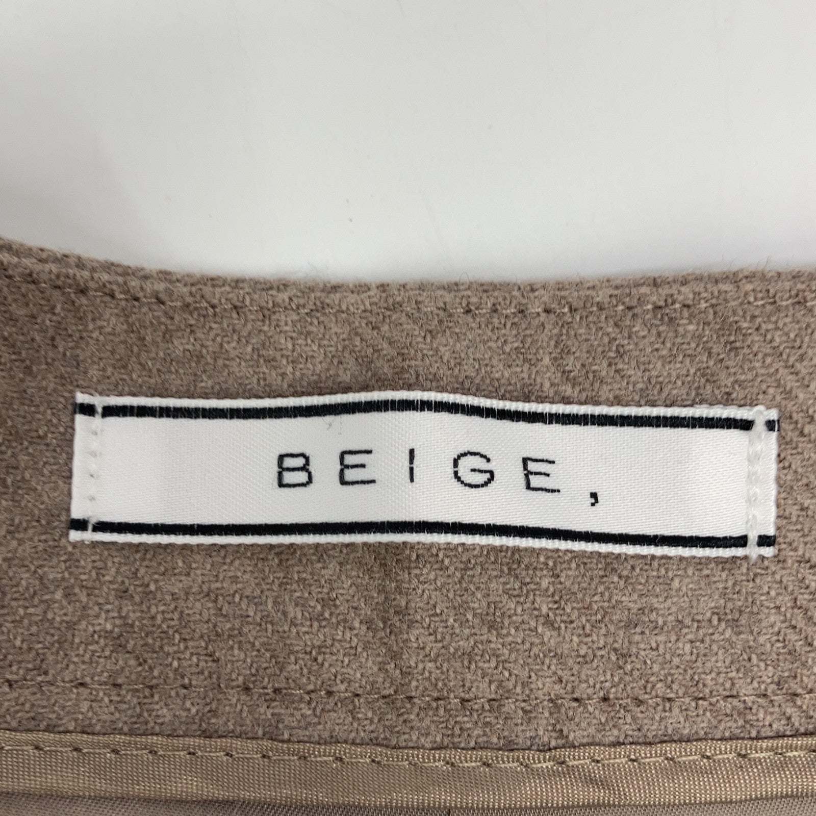 BEIGE ベイジ ベージュ ウール100 2プリーツ スラックスパンツ ボトムス