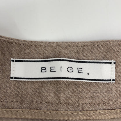 BEIGE ベイジ ベージュ ウール100 2プリーツ スラックスパンツ ボトムス