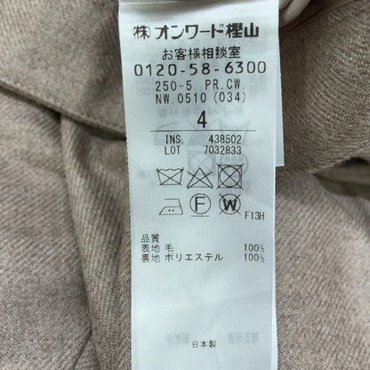 BEIGE ベイジ ベージュ ウール100 2プリーツ スラックスパンツ ボトムス