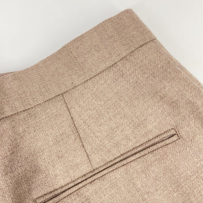 BEIGE ベイジ ベージュ ウール100 2プリーツ スラックスパンツ ボトムス
