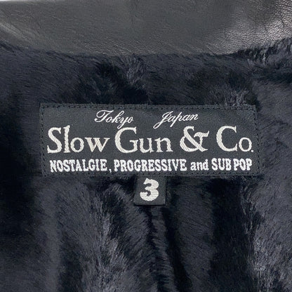 SLOW GUN スロウガン ゴートレザー×ツイード ダブルライダース ジャケット ジャケット