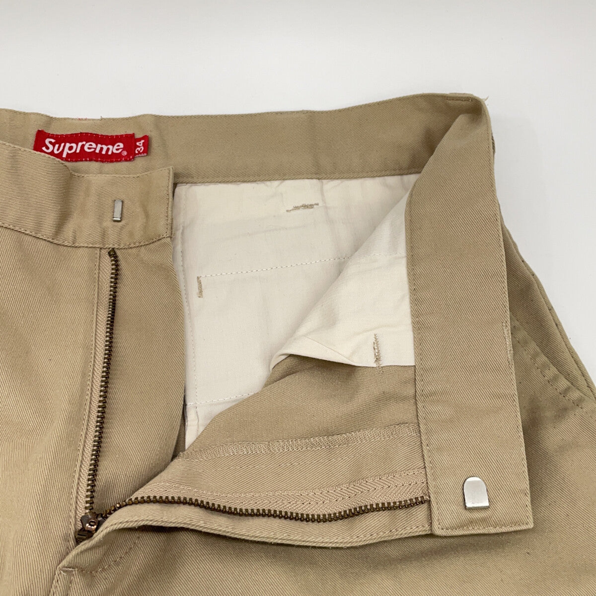 Khaki Work Chino Shorts Pants Bottoms 34 Men's
