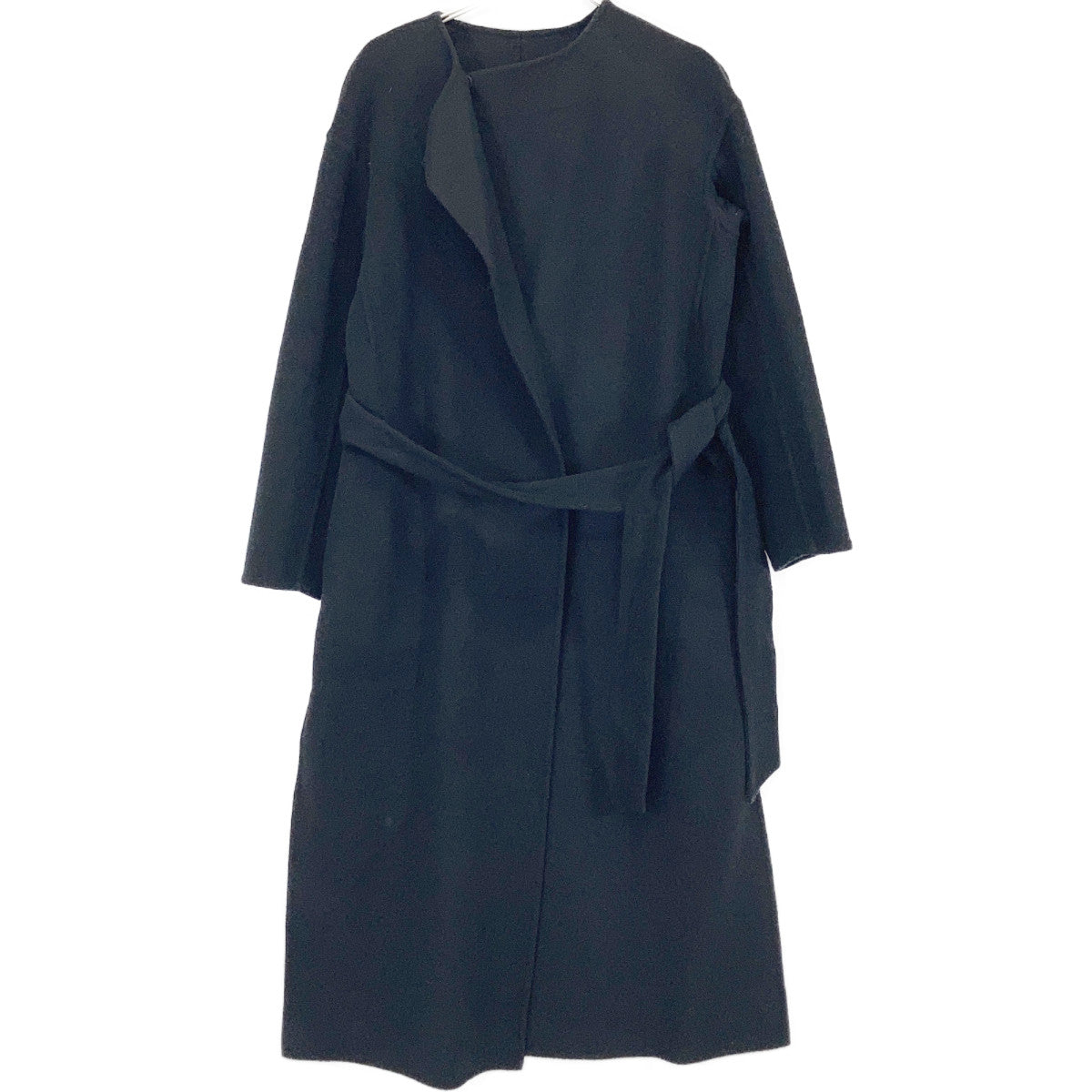 BLACK 92-109-01-093604 WOOL DOUBLE FACE LONG COAT Coat 36 Women's