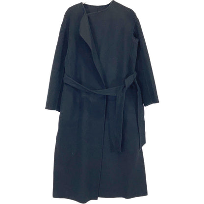 BLACK 92-109-01-093604 WOOL DOUBLE FACE LONG COAT Coat 36 Women's
