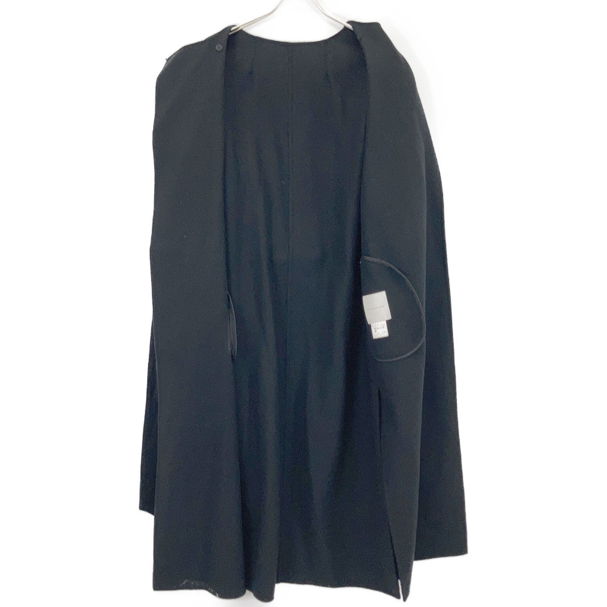 BLACK 92-109-01-093604 WOOL DOUBLE FACE LONG COAT Coat 36 Women's