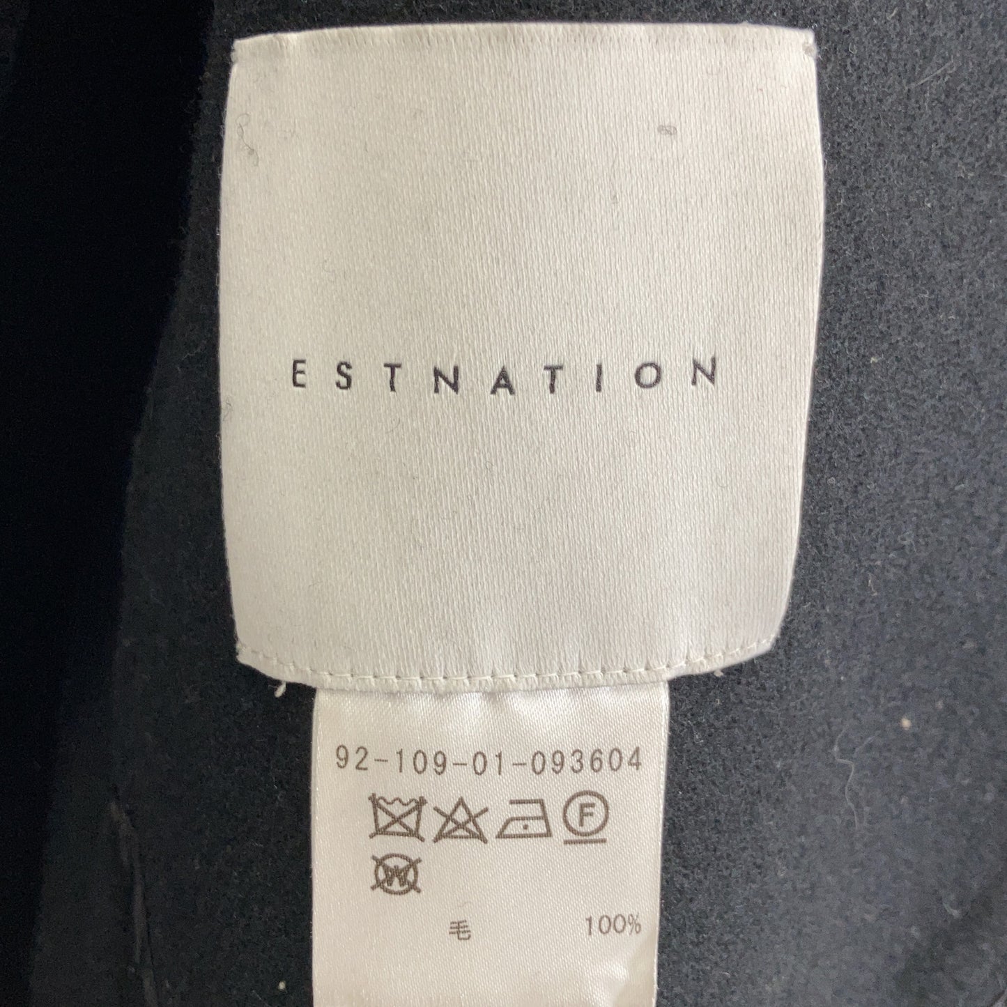 BLACK 92-109-01-093604 WOOL DOUBLE FACE LONG COAT Coat 36 Women's