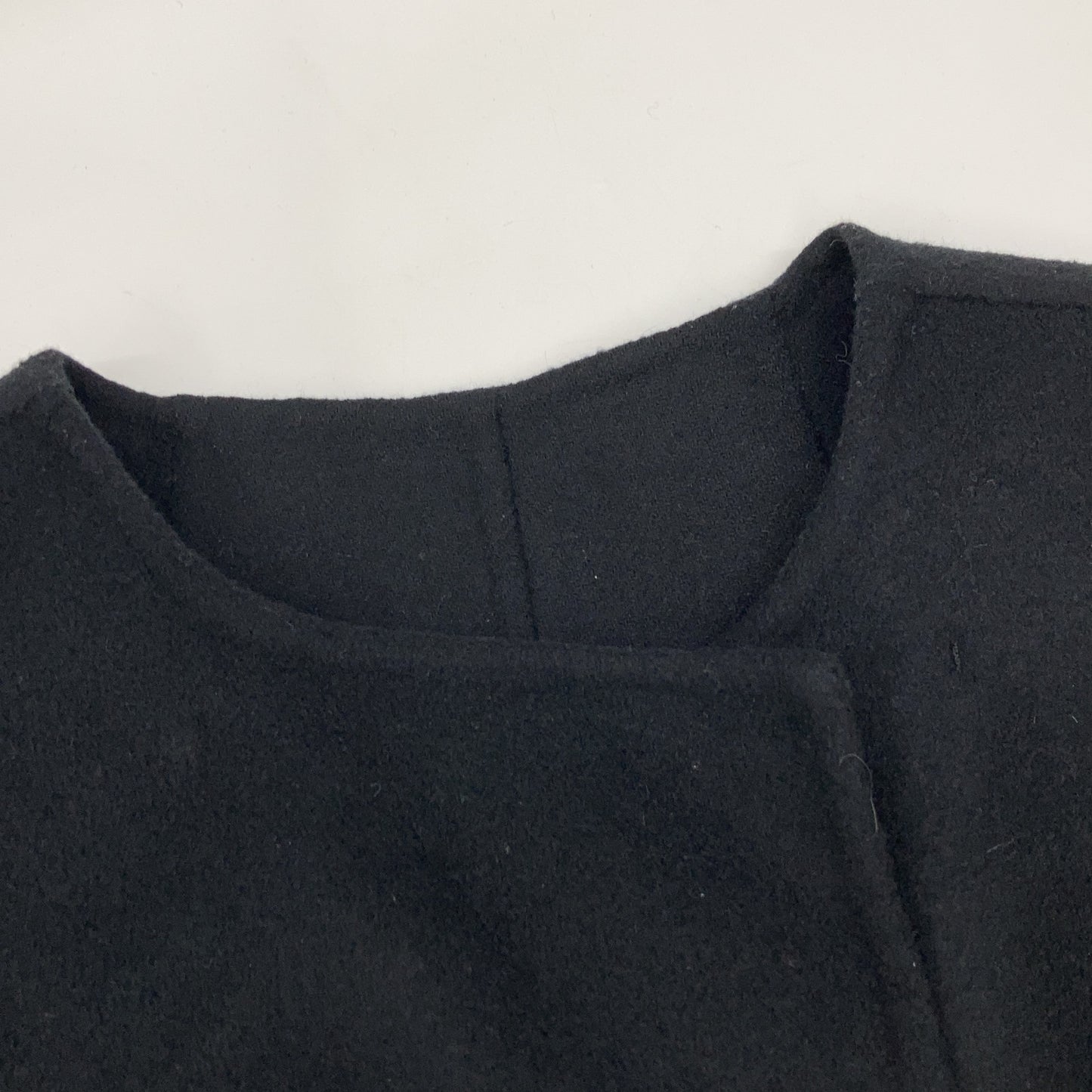 BLACK 92-109-01-093604 WOOL DOUBLE FACE LONG COAT Coat 36 Women's