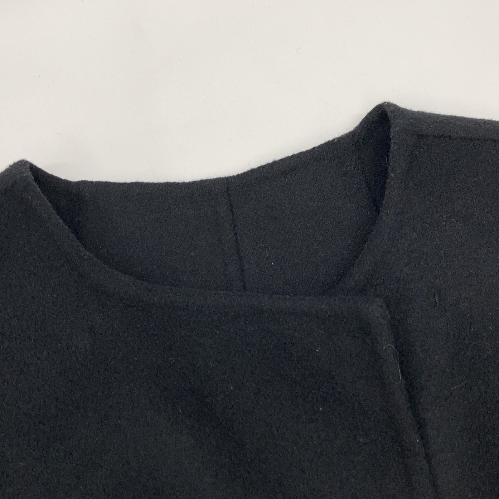 BLACK 92-109-01-093604 WOOL DOUBLE FACE LONG COAT Coat 36 Women's