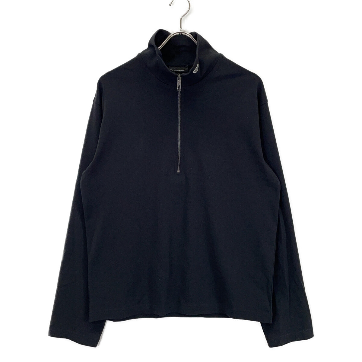 EMPORIO ARMANI 安普里奥·阿玛尼 EM004747 黑色高领套头衫 针织 半拉链上衣