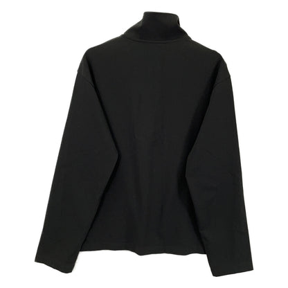 EMPORIOARMANI エンポリオアルマーニ EM004747 ブラック モックネックセーター ジャージー パーシャルジップ トップス
