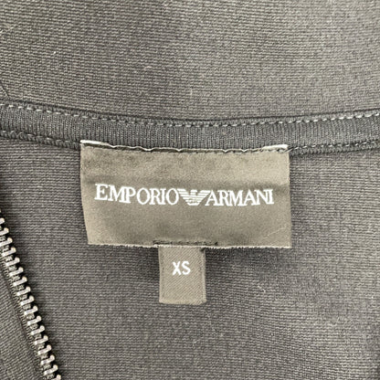 EMPORIOARMANI エンポリオアルマーニ EM004747 ブラック モックネックセーター ジャージー パーシャルジップ トップス