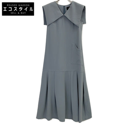 UNITED TOKYO Light Blue Big Collar Flare One-Piece Dress F
