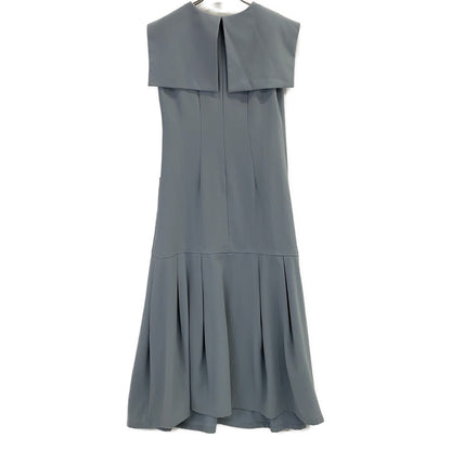 UNITED TOKYO Light Blue Big Collar Flare One-Piece Dress F