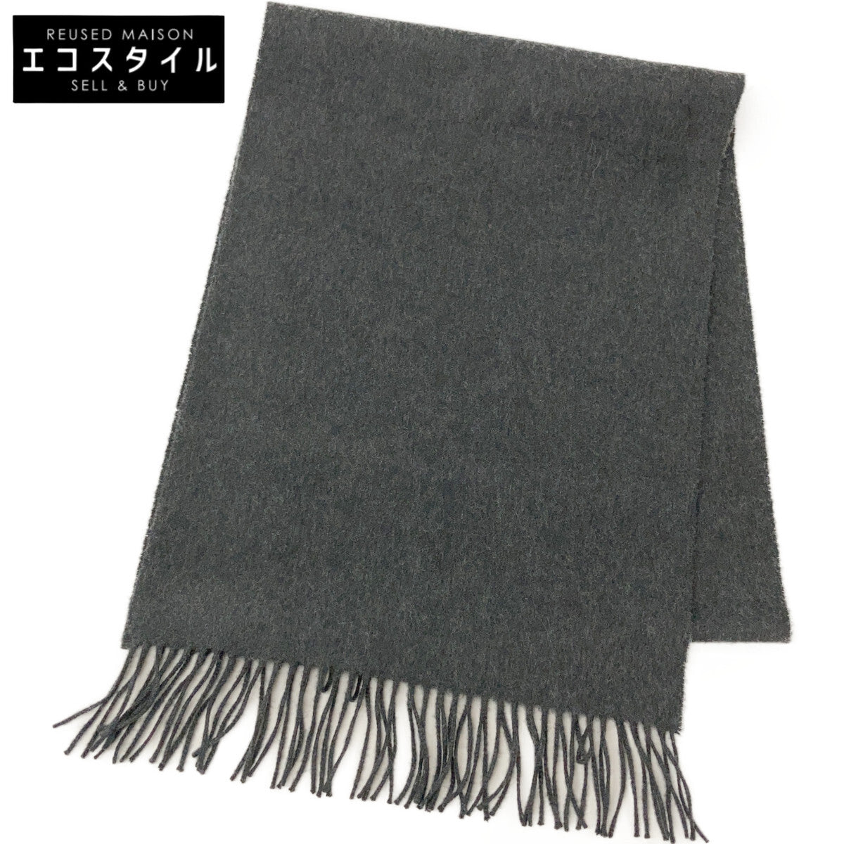 Like New 100% Cashmere Fringed Scarf for Men