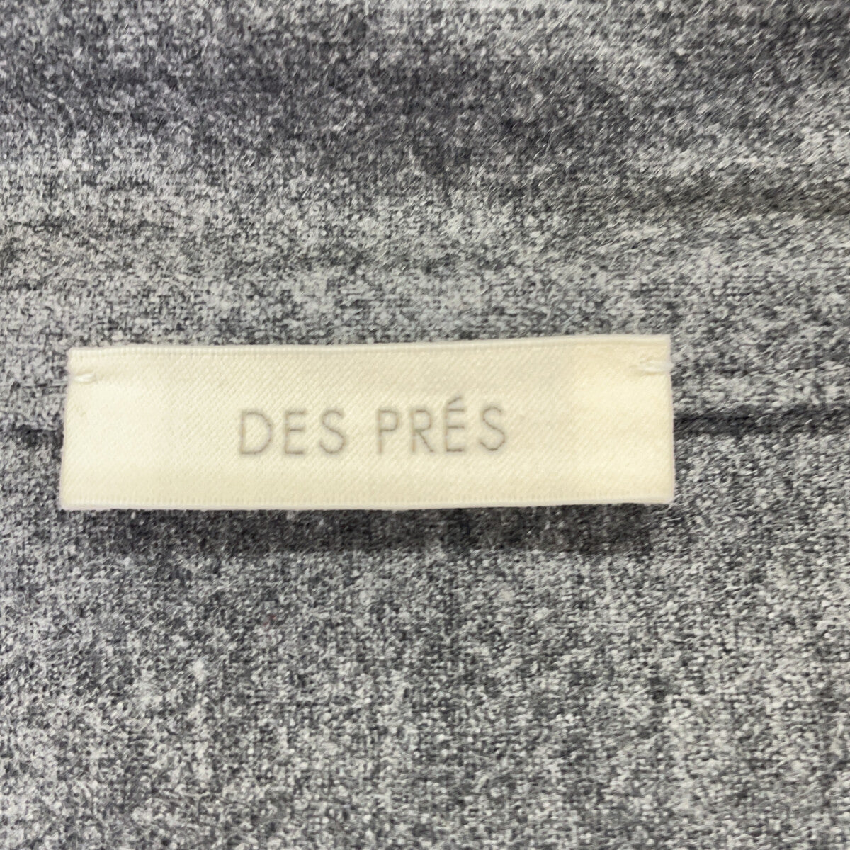 DES PRES デプレ グレー ウールカシミヤポプリンメルトン ハイネックワンピース ワンピース