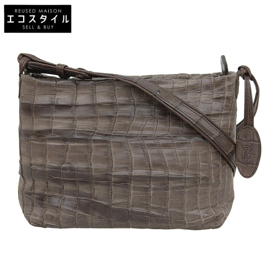 IBIZA Crocodile Shoulder Bag Women's Brown Shoulder Bag