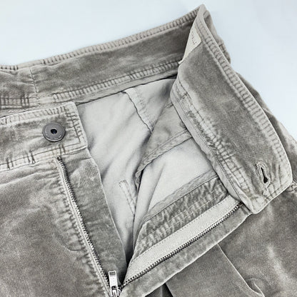 BRUNELLO CUCINELLI MA096P5273 Gray Velour-Touch Pants Bottoms